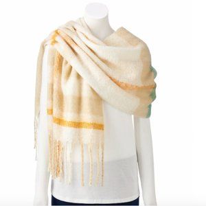 Lauren Conrad Brushed Knit Scarf Seafoam